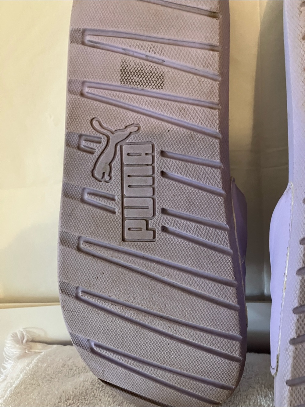 Puma Cool Cat 2.0 Women’s Sz 8 Sports Slides Lavender & Silver Colorway - Picture 6 of 9